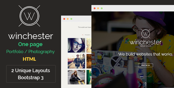 Winchester HTML Parallax One-Page Template - Creative Site Templates
