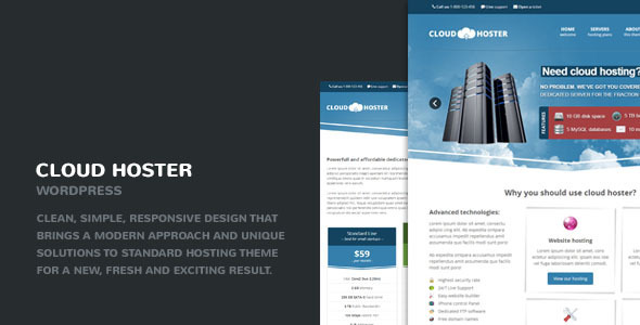 Cloud Hoster - Responsive Modern Hosting Theme - Hosting Technology