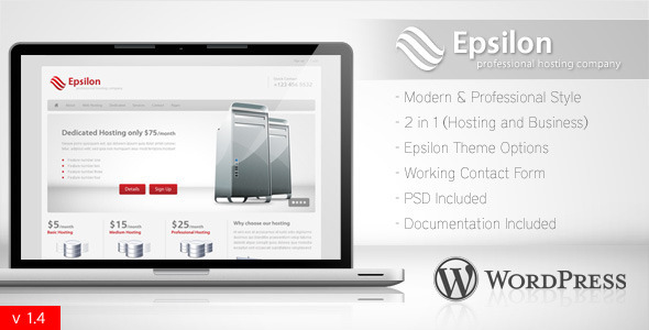 wordpress主机主题及企业主题Epsilion v1.4