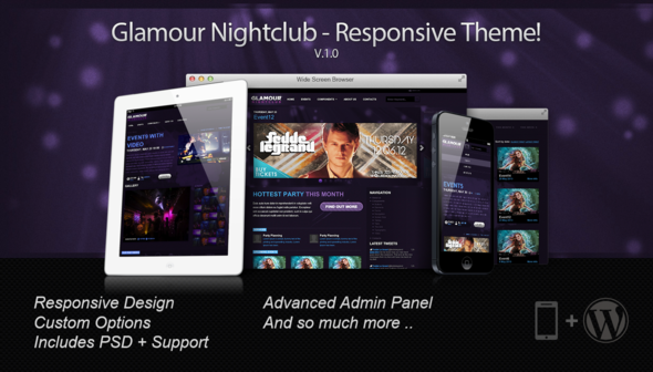 Glamour Nightclub - WordPress Theme - Nightlife Entertainment