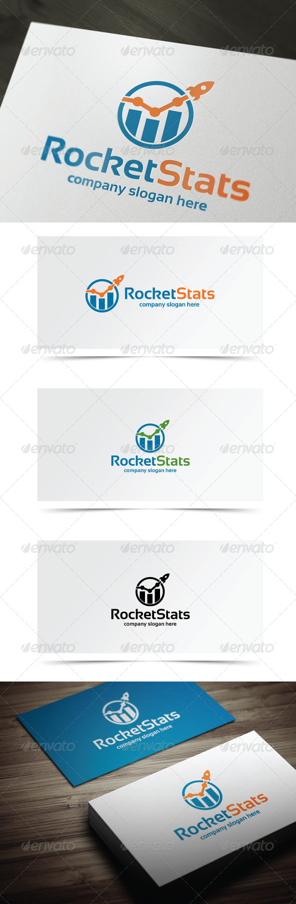 Rocket Stats - Symbols Logo Templates