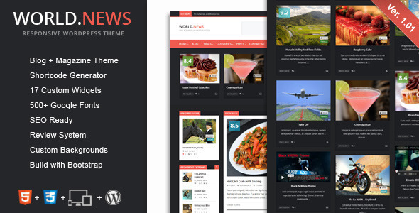 WorldNews - Responsive WordPress Blog\Magazine - Blog / Magazine WordPress