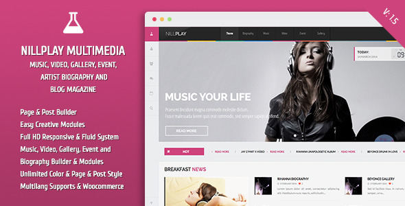 Nillplay Multimedia Music, Video, Event Magazine - Entertainment WordPress