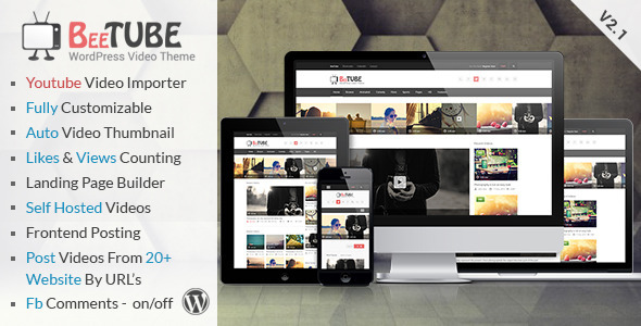 BeeTube Video WordPress Theme - Blog / Magazine WordPress