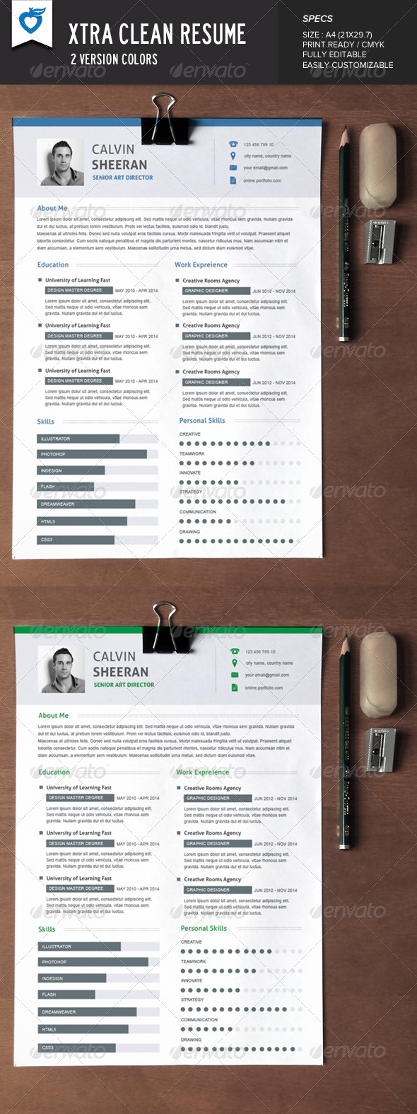 Xtra Clean Resume (Resumes)