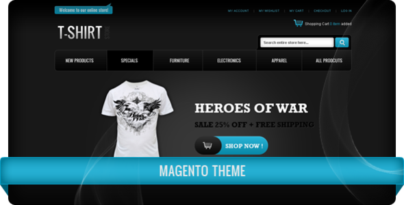 T-Shirt Store Magento Theme - ThemeForest Item for Sale