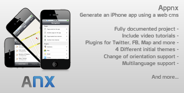 Appnx - Create an iPhone App using a web CMS