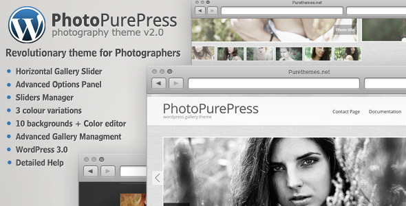 PhotoPurePress - WordPress for Photographers - ThemeForest Item for Sale