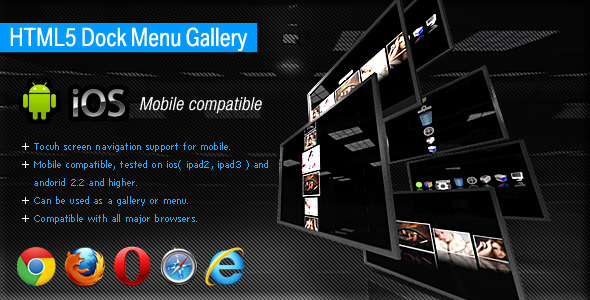 HTML5 Dock Menu Gallery - CodeCanyon Item for Sale