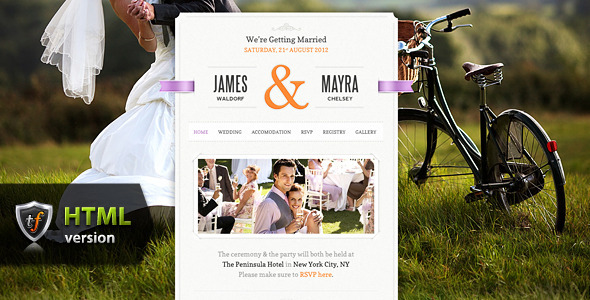 Just Married - Wedding Event HTML Theme - Events Entertainment