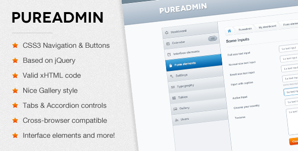 Pure Admin - Modern & Clean Admin Template - Admin Templates Site Templates