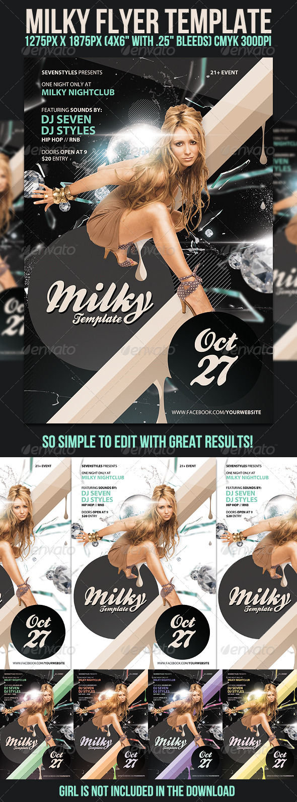 Milky Flyer Template - GraphicRiver Item for Sale