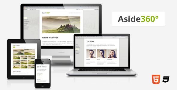 Aside360° – Responsive HTML5 One-Page Theme