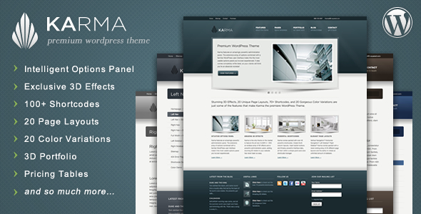Karma - Clean and Modern Wordpress Theme - ThemeForest Item for Sale