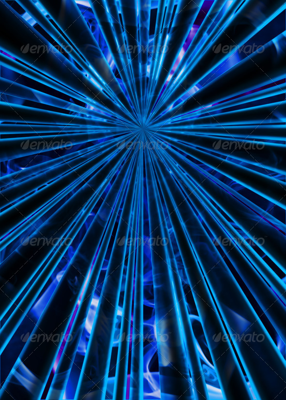 Blue Laser Beams Background