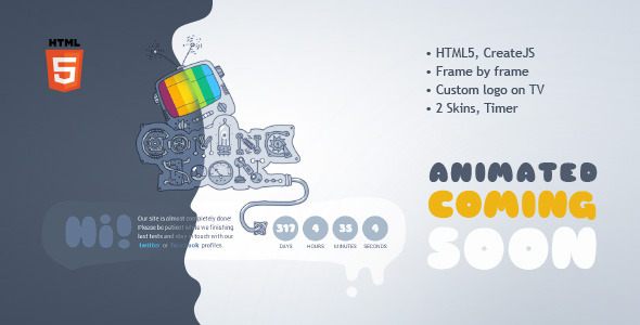 Coming Soon Machine - Animated HTML5 Template - Under Construction Specialty Pages