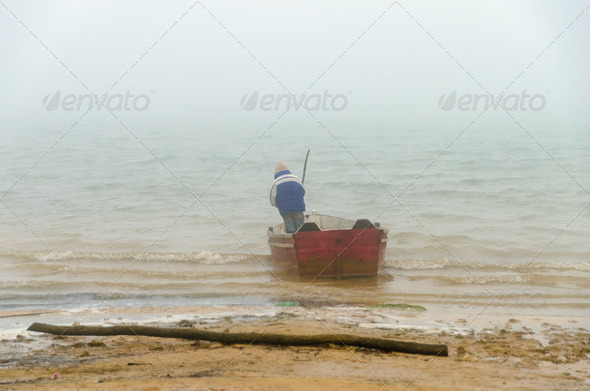 Canoe in Bad Weather