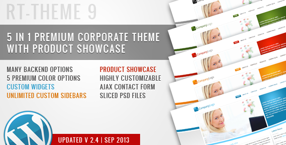 RT-Theme 9 / Business Theme 5 in 1 For WordPress - Business Corporate