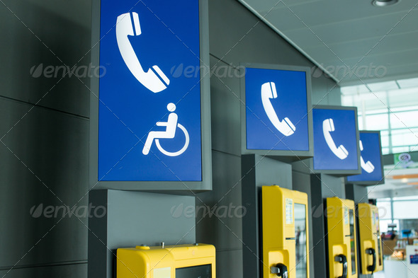 Public phone in airport