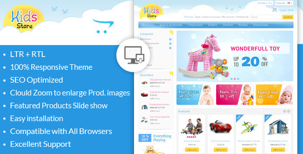 Kids Store - шаблон для детского интернет-магазина игрушек