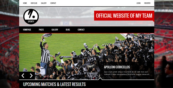SPORTY - Responsive HTML5 Template for Sport Clubs - Nonprofit Site Templates