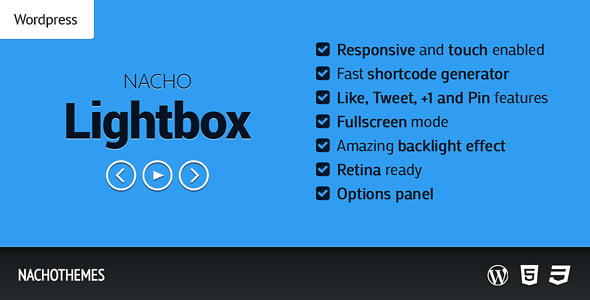 NACHO Lightbox for WordPress - CodeCanyon Item for Sale