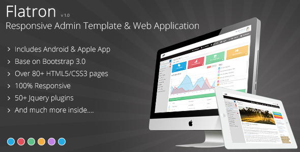 Flatron - Responsive Admin Template & Web App - Admin Templates Site Templates