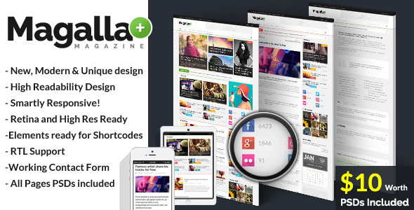 Magalla Magazine, News and Business Blog HTML - Entertainment Site Templates