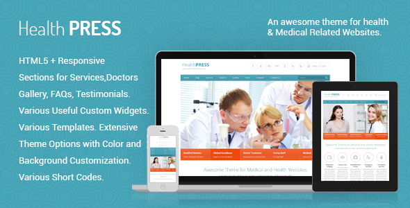 HealthPress - Health and Medical WordPress Theme - Health & Beauty Retail