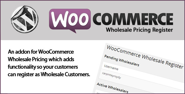 WooCommerce Wholesale Register