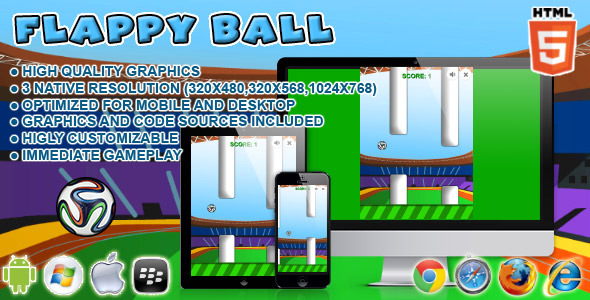 Flappy Ball - HTML5 Game - CodeCanyon Item for Sale