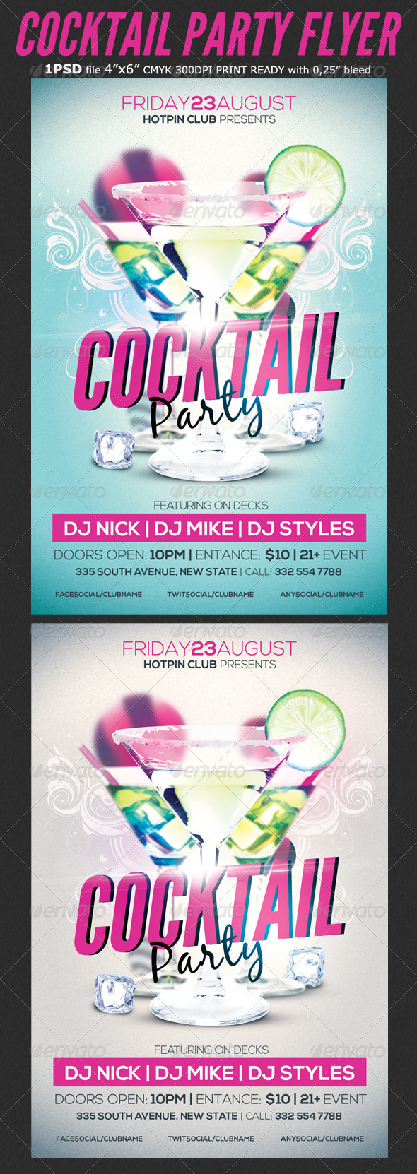Cocktail Party Flyer Template 2 (Clubs & Parties)